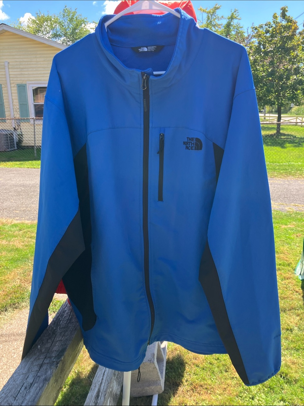 The North Face Men's Royal Blue Softshell Jacket with Black Panels